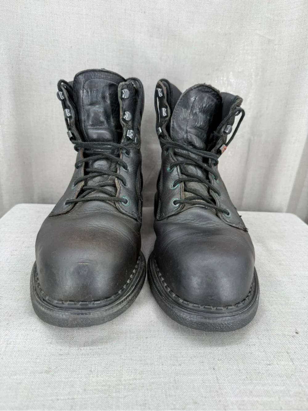 Red Wing 2223 Black Steel Toe Work Safety Boots Sz 10 2008 Made in USA